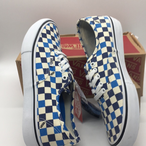 Vans Authentic Pro Checkerboard Classic White/blue - Picture 7 of 8